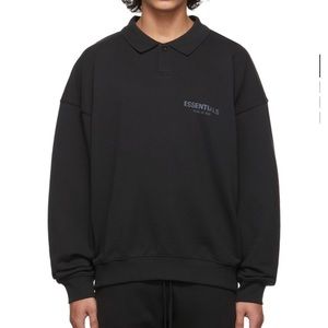 ESSENTIAL FEAR OF GOD Black French Terry Polo